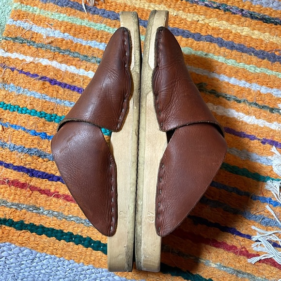No. 6 Frieda clog brown chestnut leather size 42 - Picture 2 of 14